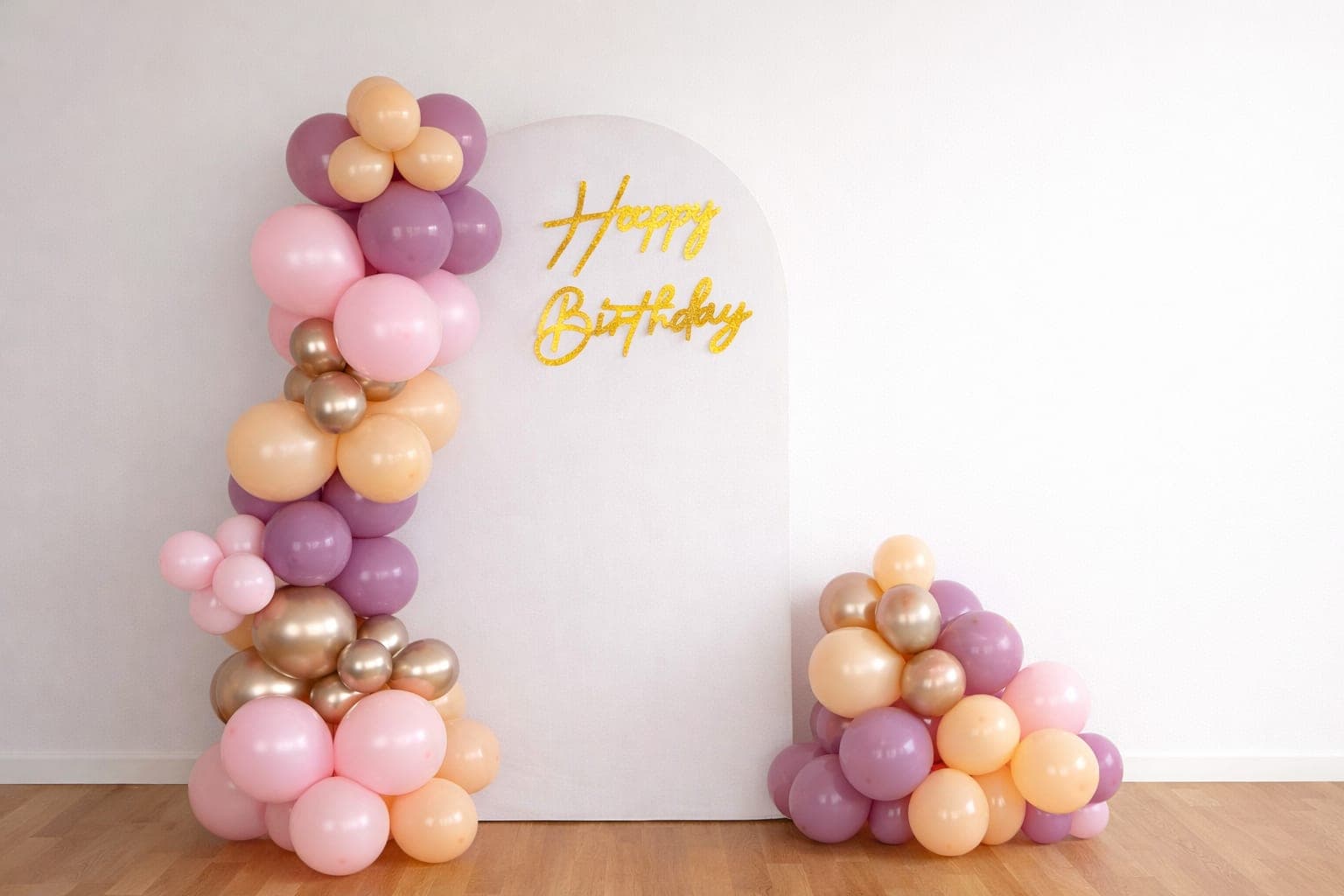 Happy Birthday-ballongbåge för barnkalas