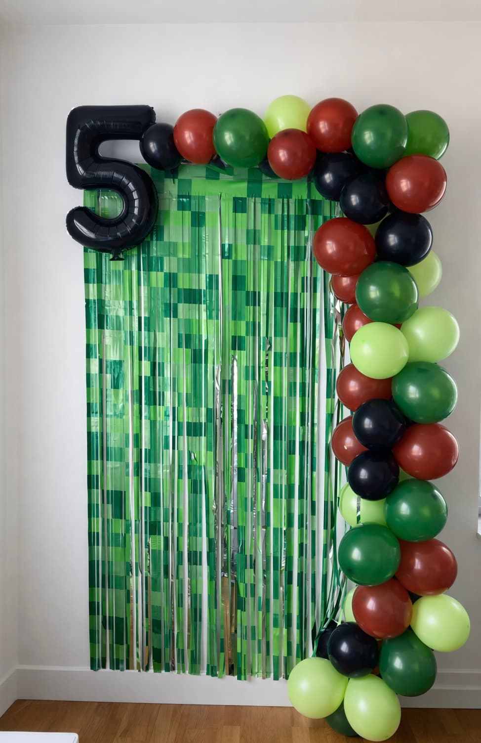 Ballongbåge med Minecraft-tema för barnkalas